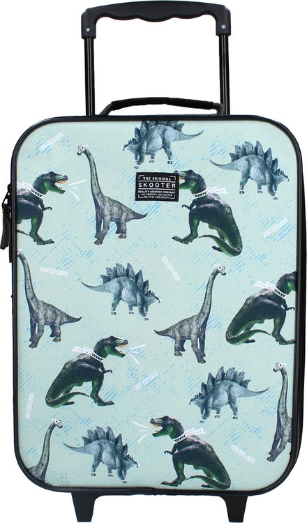 Skooter Trolley Children's Suitcase | Blue Dino