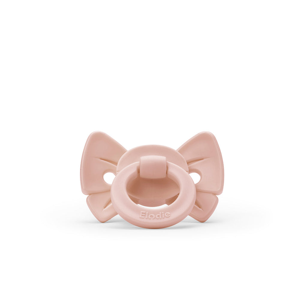 Elodie Binky Bow Pacifier +3m | Misty Pink