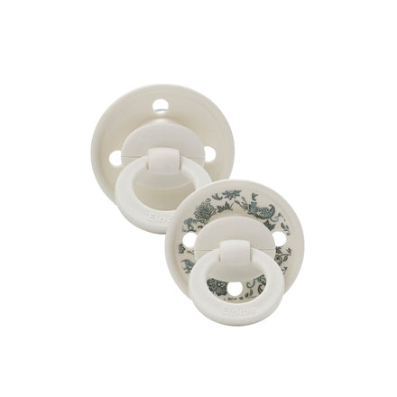 Elodie Set Pacifiers Binky Bundle +3m Silicone | Garden Leo Toile