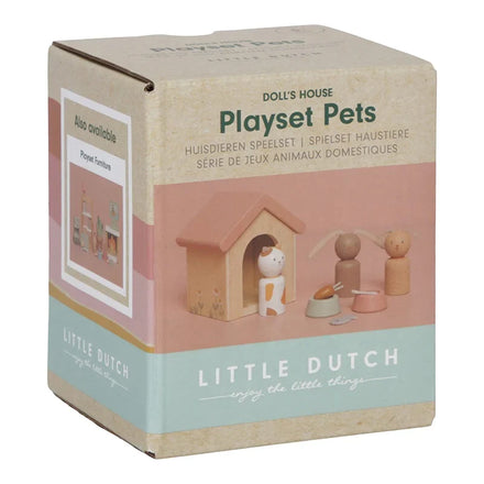 Little Dutch Doll House Play Set | Pets 9-piece