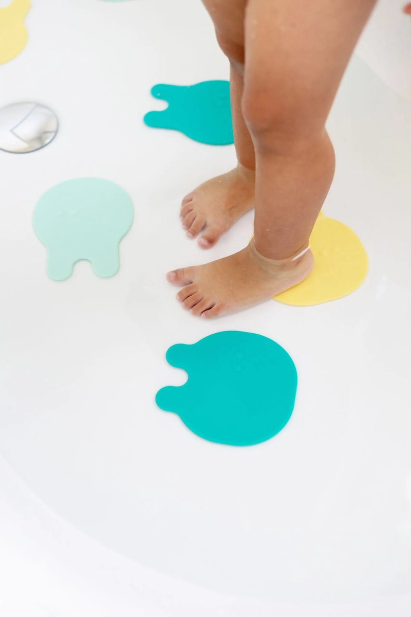 Quutopia Grippi Anti-Slip Buddies Bath Play | Jellyfish Green/Yellow