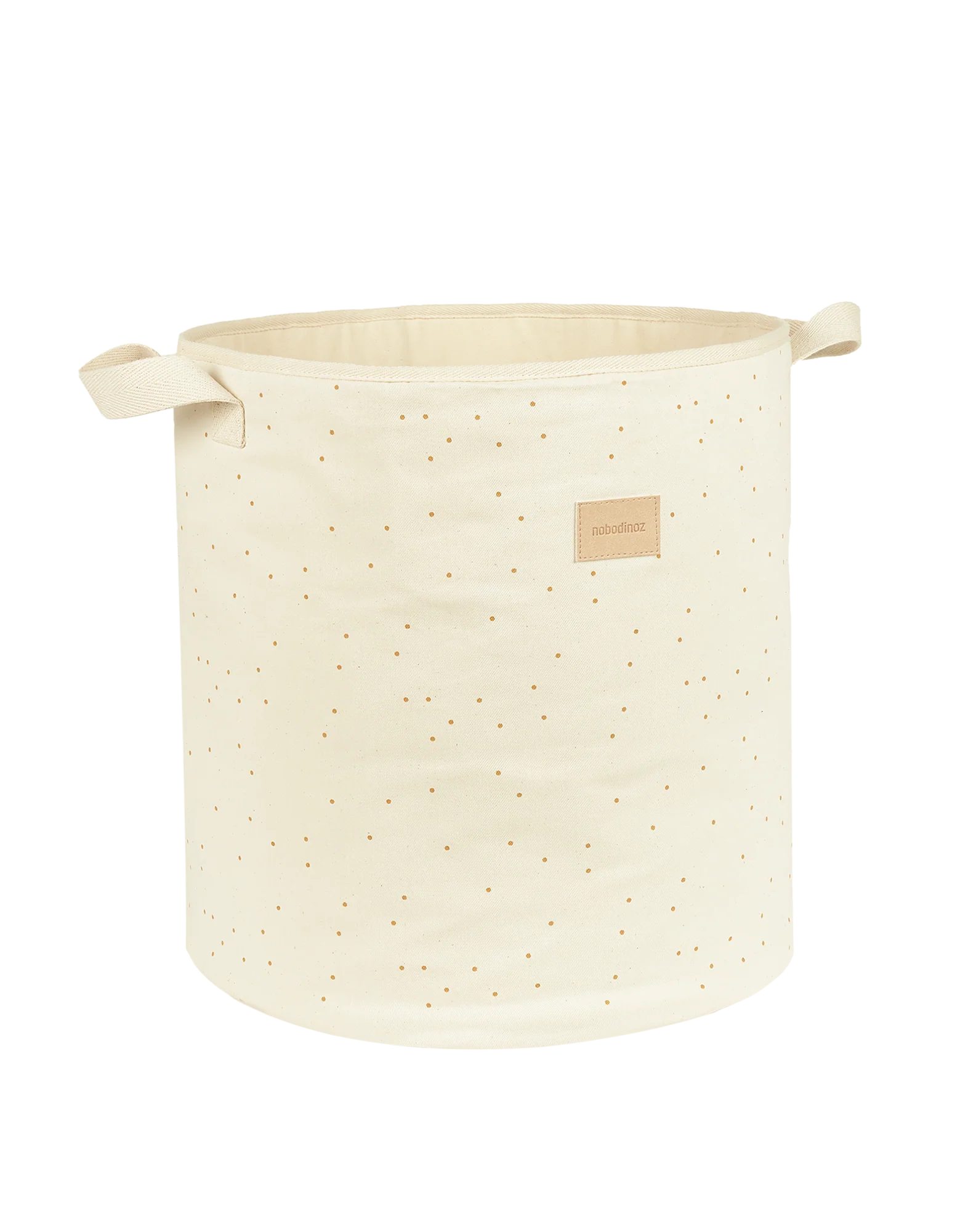 Nobodinoz Storage basket Toybag 41x37x37cm | Natural Honey Sweet Dots