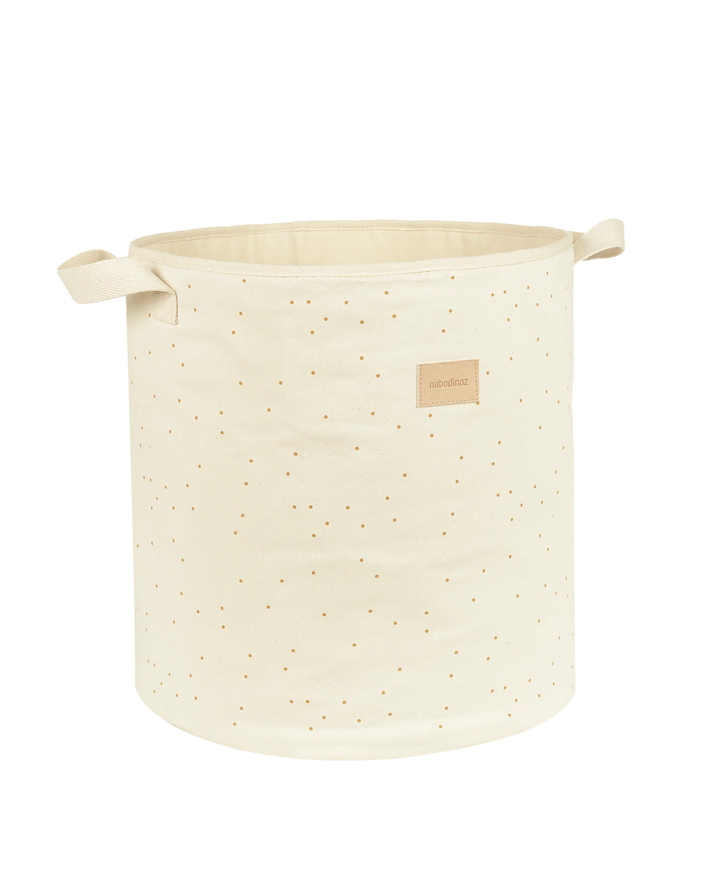 Nobodinoz Storage basket Toybag 41x37x37cm | Natural Honey Sweet Dots