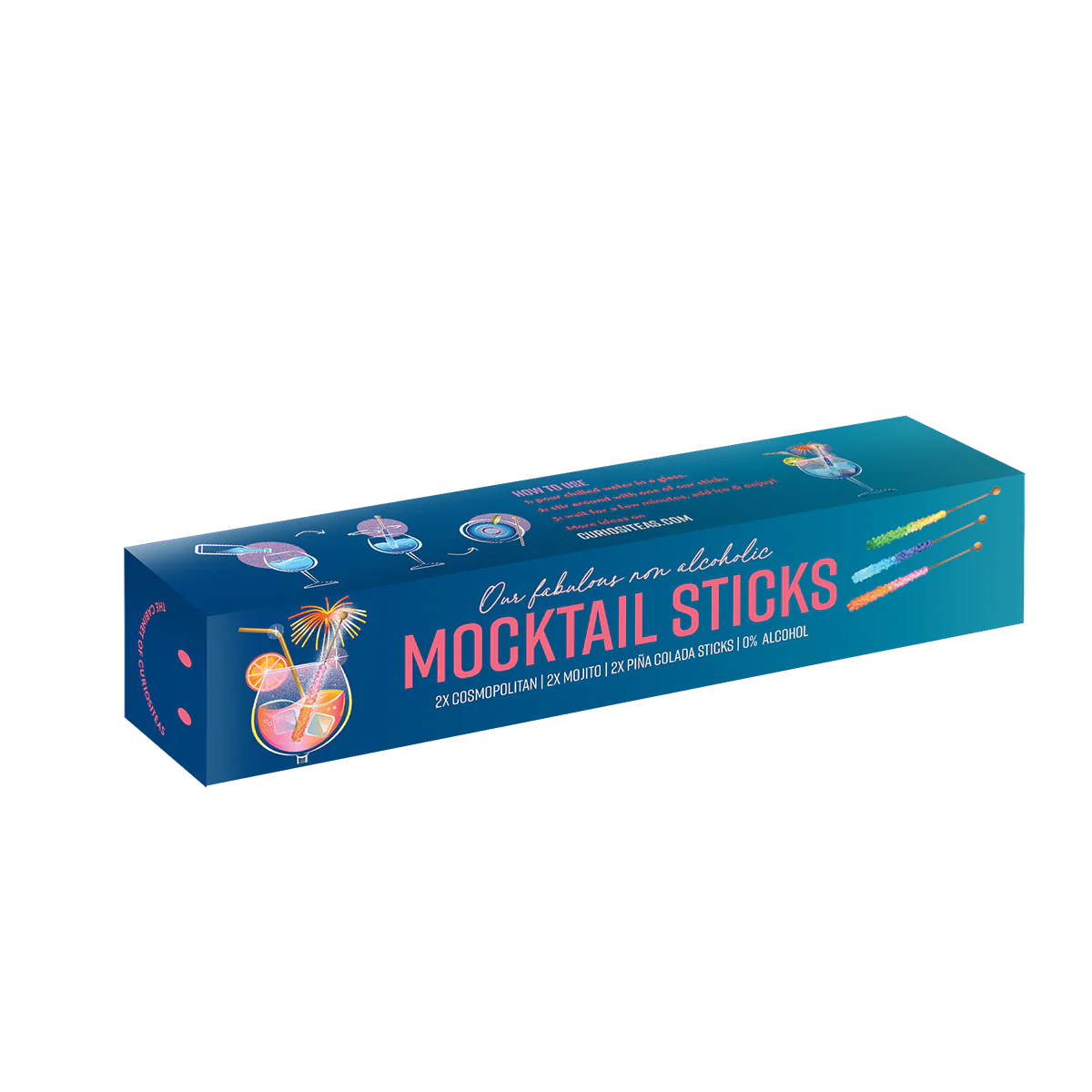 CuriosiTeas Mocktail Sticks 3 Flavors | 6 Sticks