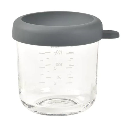 Béaba Glass Storage Jars 250ml | Dark Grey