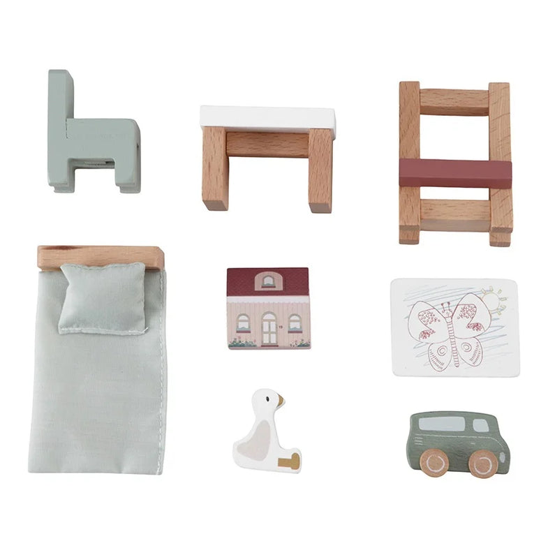Little Dutch Doll House Play Set | Nursery 8-piece