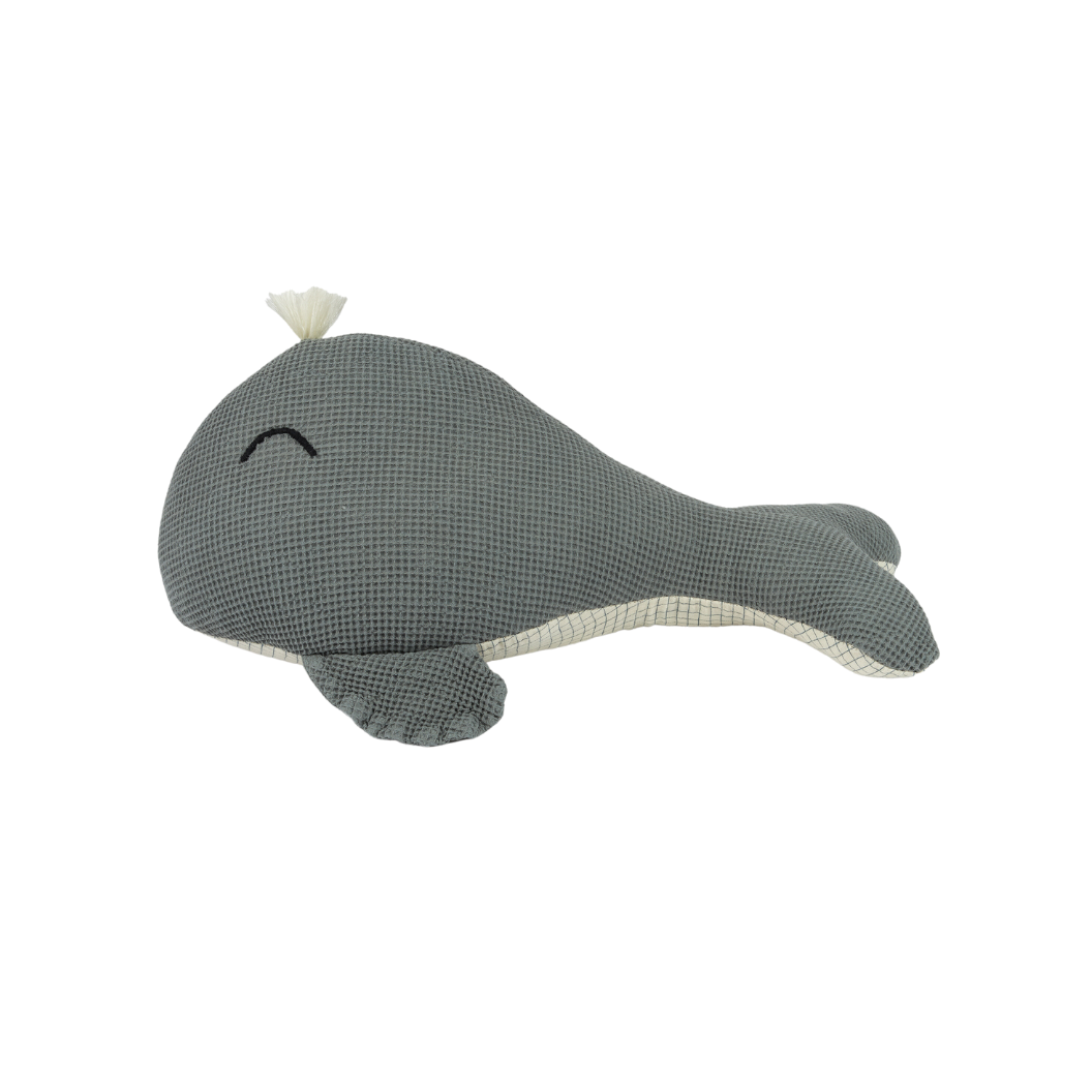 Nobodinoz Wabi Sabi Whale cushion 42x20x15cm