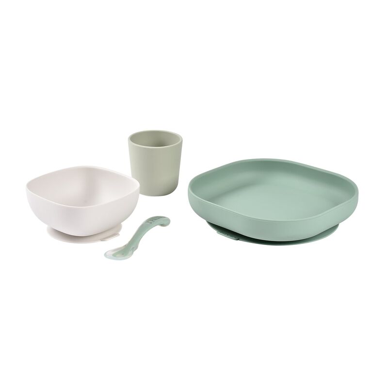 Beaba Silicone Dinner Set | Sage Green