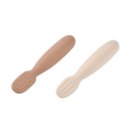Béaba Set 2 Pre-Spoons Silicone | Praline /Clay