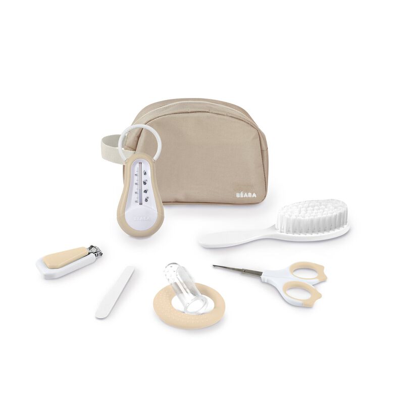 Béaba Toiletry Bag With 7 Accessories | Clay - Earth