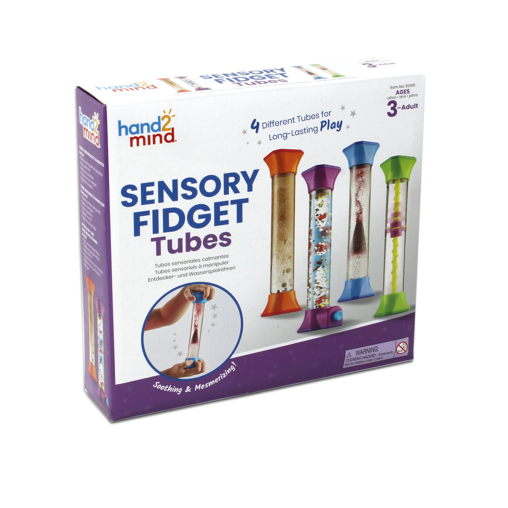 Learning Resources Sensory Fidget Tubes, Set of 4