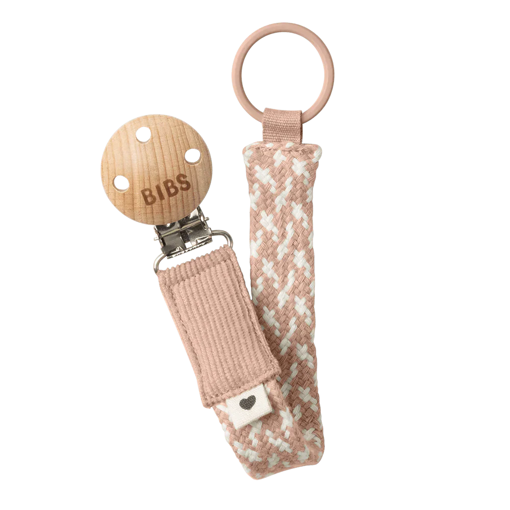 Bibs Pacifier Chain | Braided Blush / Ivory