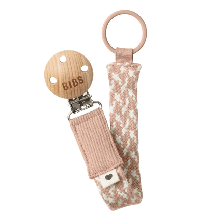 Bibs Pacifier Chain | Braided Blush / Ivory