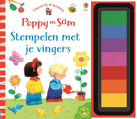 Usborne Stamping with your fingers Poppy and Sam