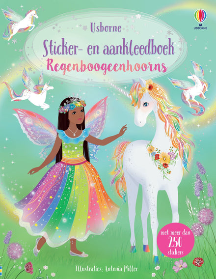 Usborne Sticker and dressing booklet | Rainbow unicorns