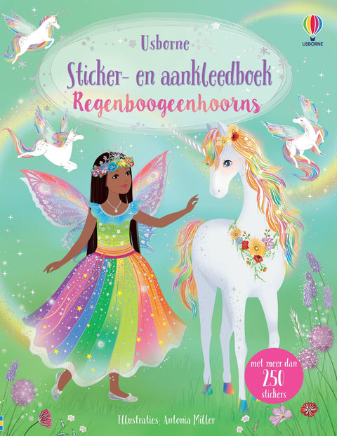 Usborne Sticker and dressing booklet | Rainbow unicorns