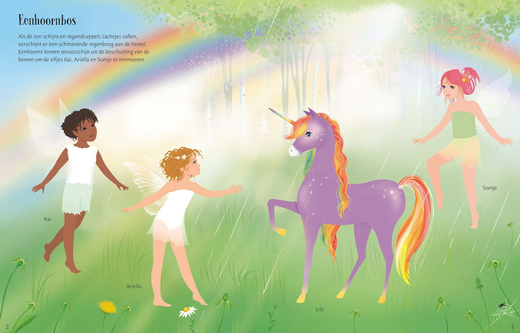 Usborne Sticker and dressing booklet | Rainbow unicorns