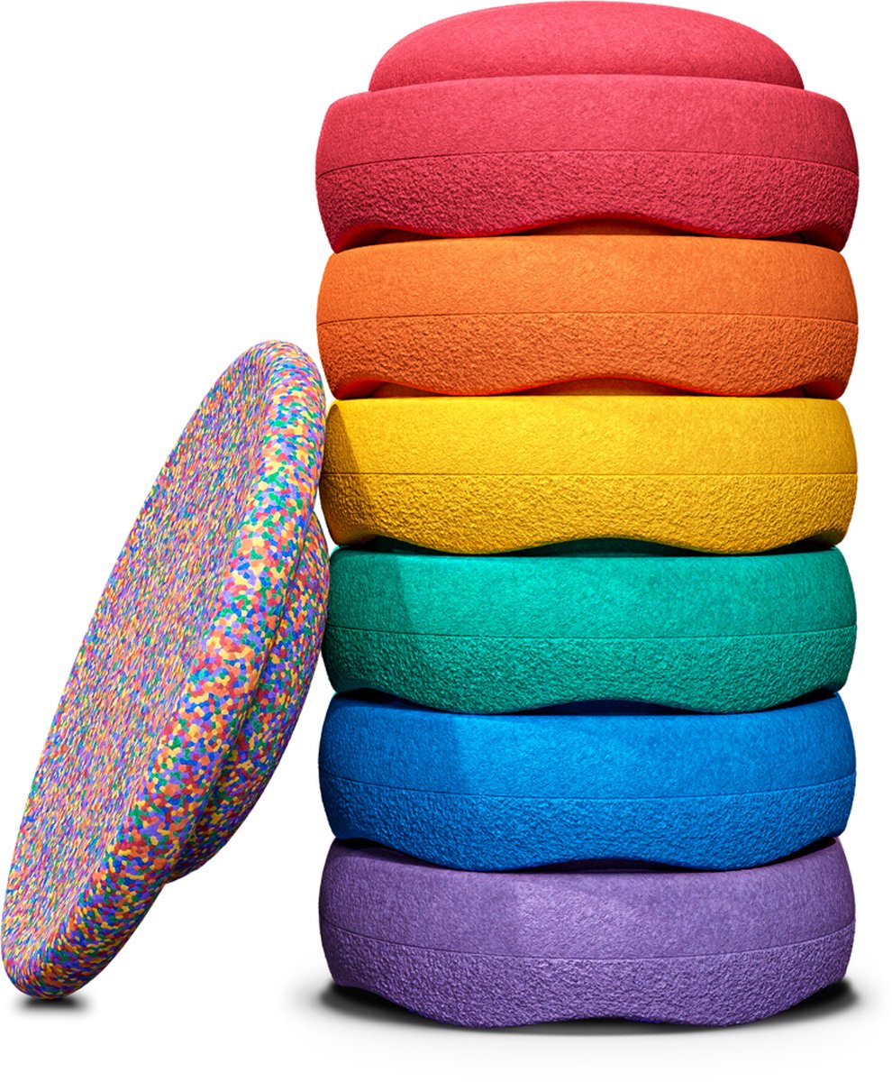 Stapelstein Bundle Edition Confetti 6 + 1 Free Balance Board