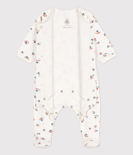 * Petit Bateau Baby Pajama Tubic | Marshmallow Flowers