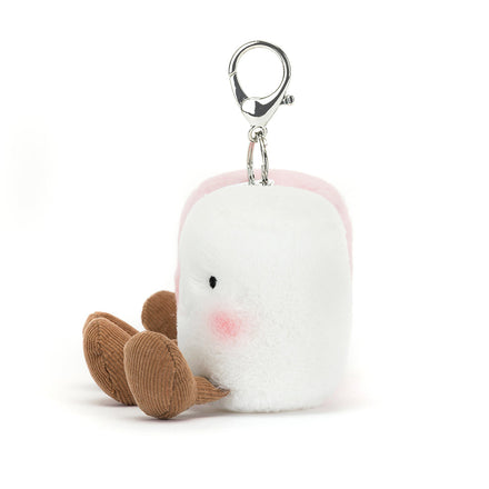 Jellycat Plush Toy Amuseable Pair of Marshmallows Bag Charm Keychain