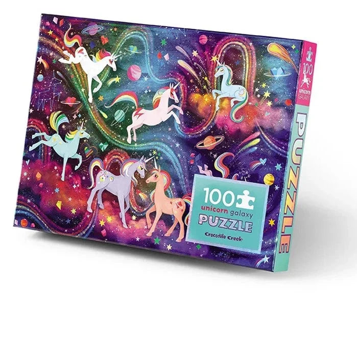 Crocodile Creek Puzzle 100PCS | Holographic Unicorn Galaxy