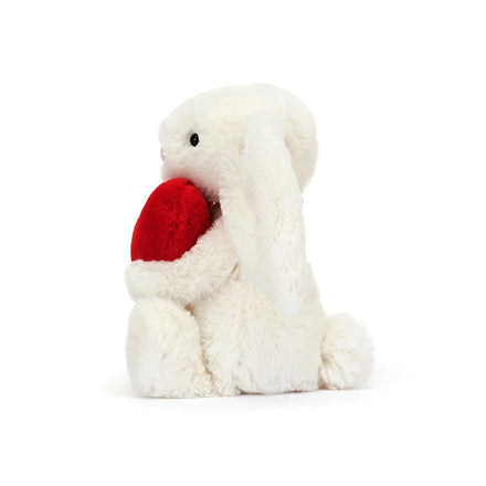 Jellycat Cuddle Toy I am Bashful Red Love Heart Bunny | 18x19cm