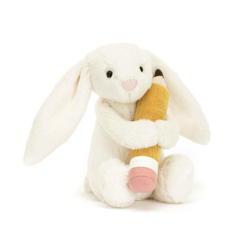 Jellycat Plush Amuseable Bashful Bunny With Pencil