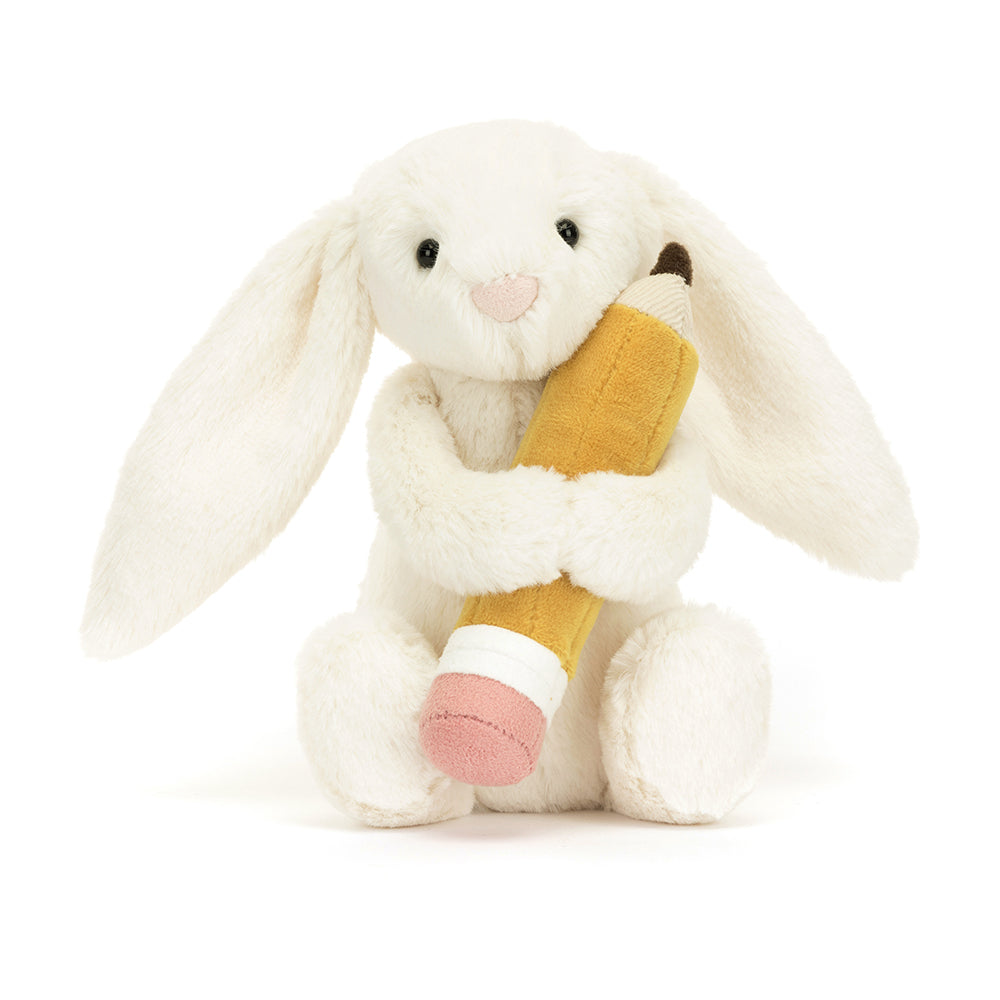 Jellycat Plush Amuseable Bashful Bunny With Pencil