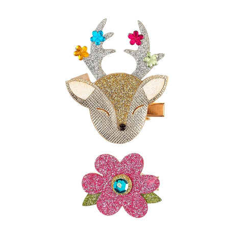 Souza hair clips | Reindeer Flower