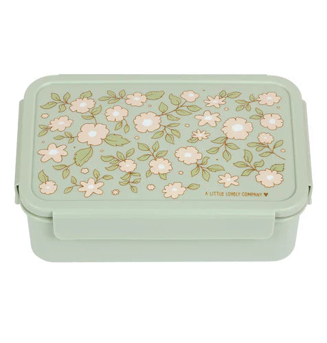 A Little Lovely Company Lunch Box With Dividers | Blossoms Sage