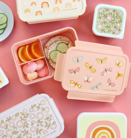 A Little Lovely Company Lunch Box With Dividers | Butterflies