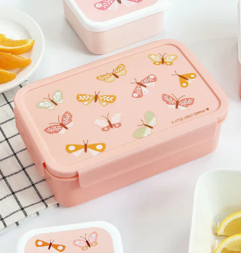 A Little Lovely Company Lunch Box With Dividers | Butterflies