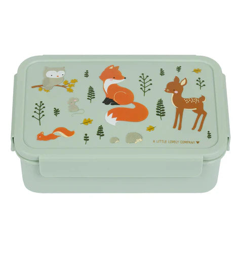 A Little Lovely Company Lunch Box With Dividers | Forest Friends