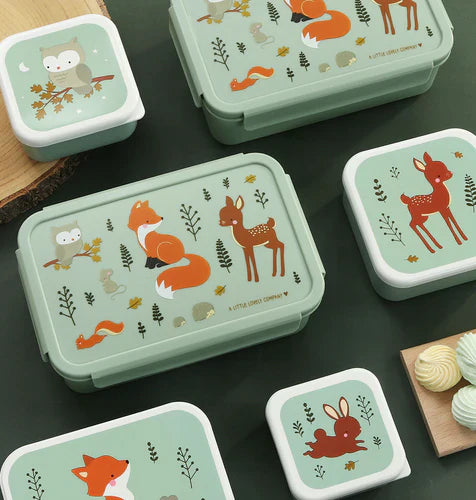 A Little Lovely Company Lunch Box With Dividers | Forest Friends