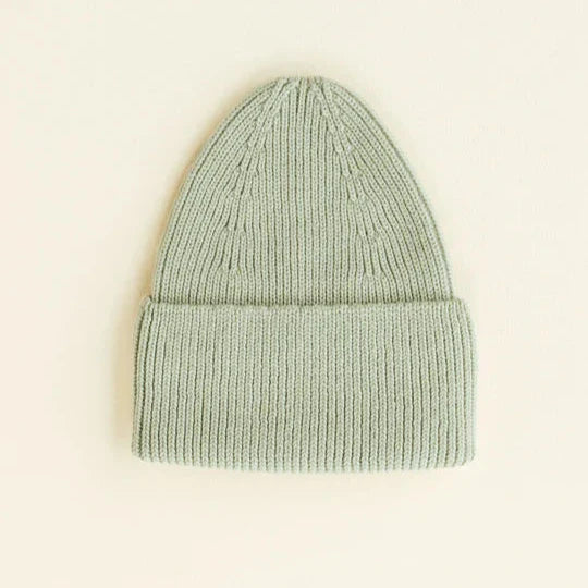 Hvid Newborn Beanie Fonzie | Mint