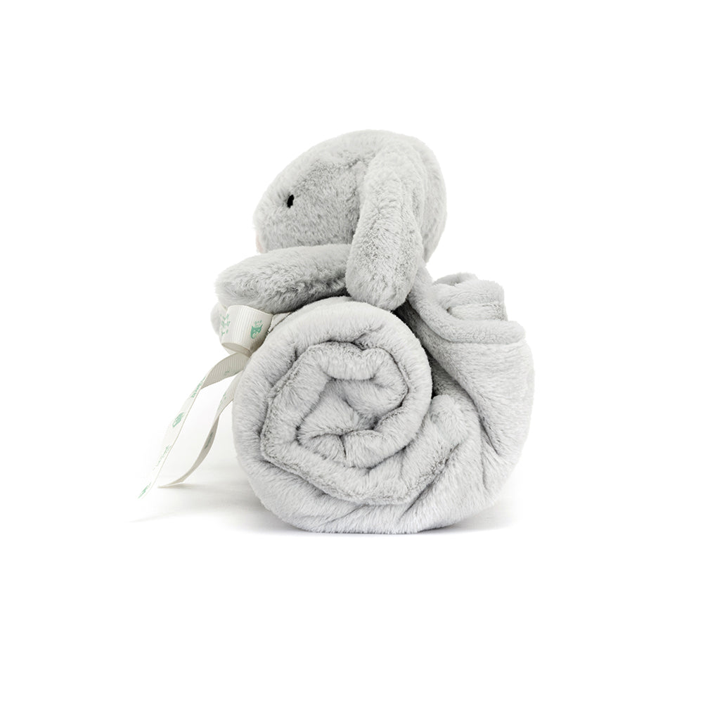 Jellycat Plush Toy Bashful Silver Bunny Blankie