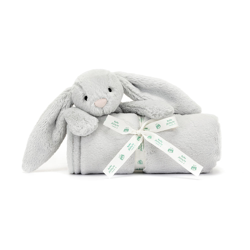 Jellycat Plush Toy Bashful Silver Bunny Blankie