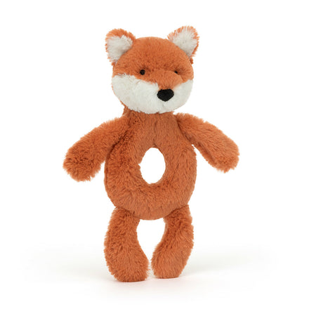 Jellycat Plush Toy Bashful Fox Cub Ring Rattle