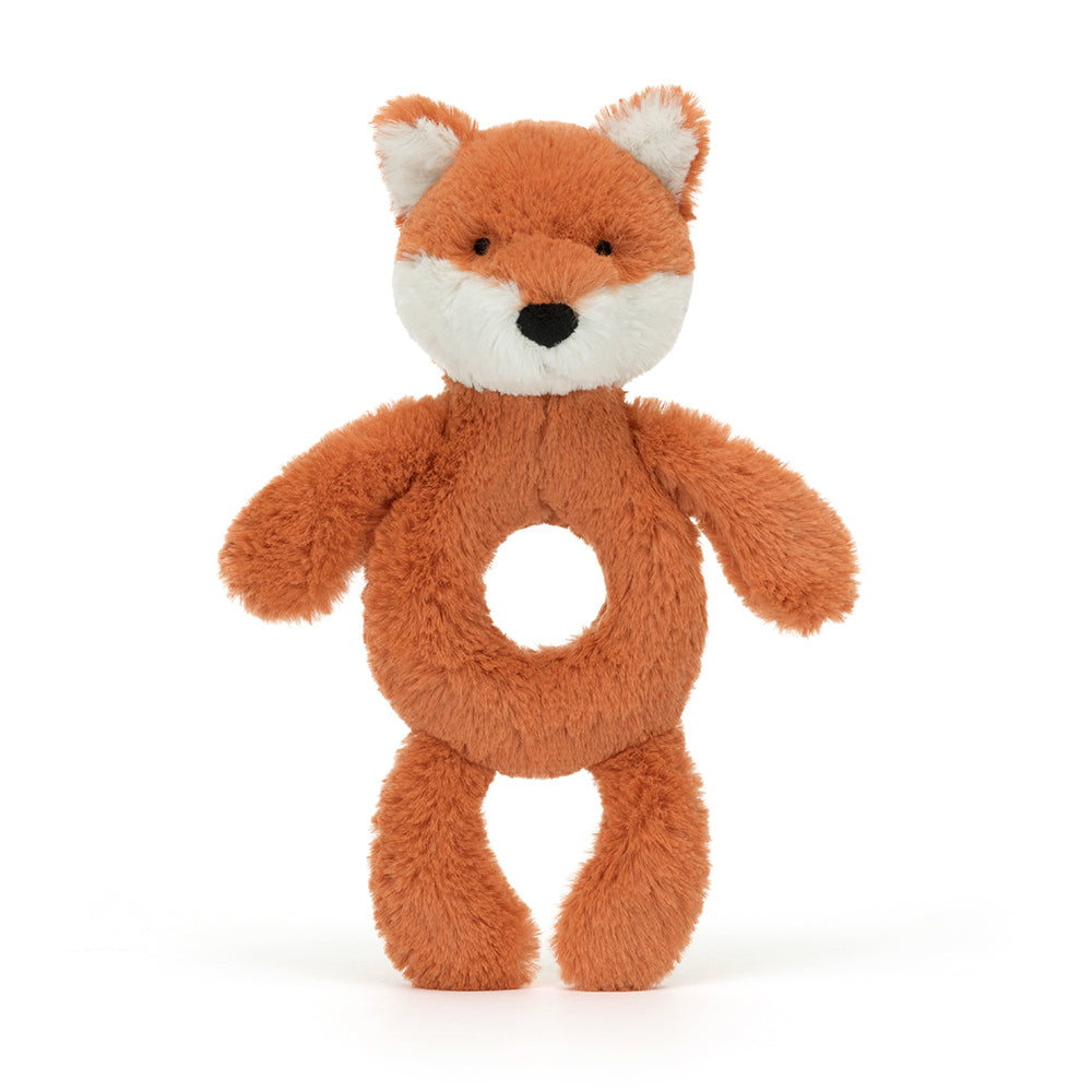 Jellycat Plush Toy Bashful Fox Cub Ring Rattle