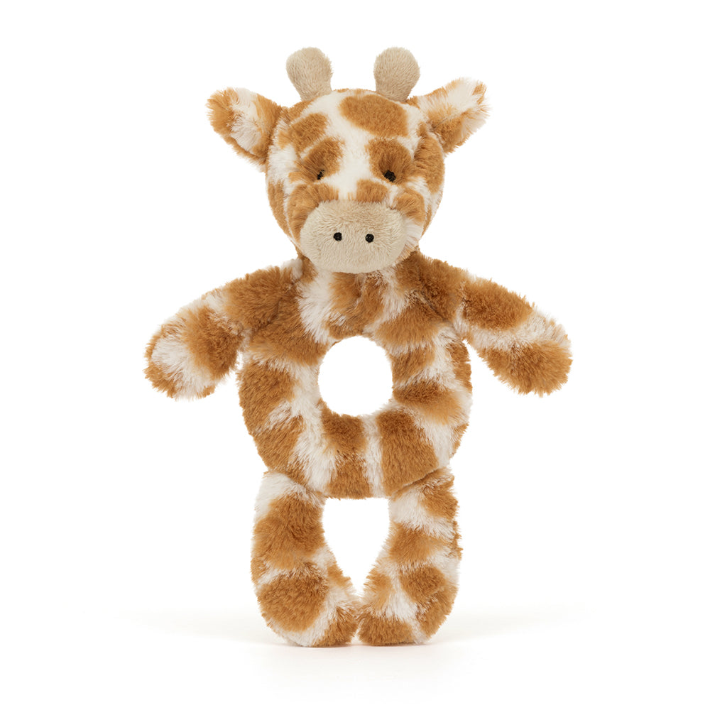 Jellycat Plush Toy Bashful Giraffe Ring Rattle