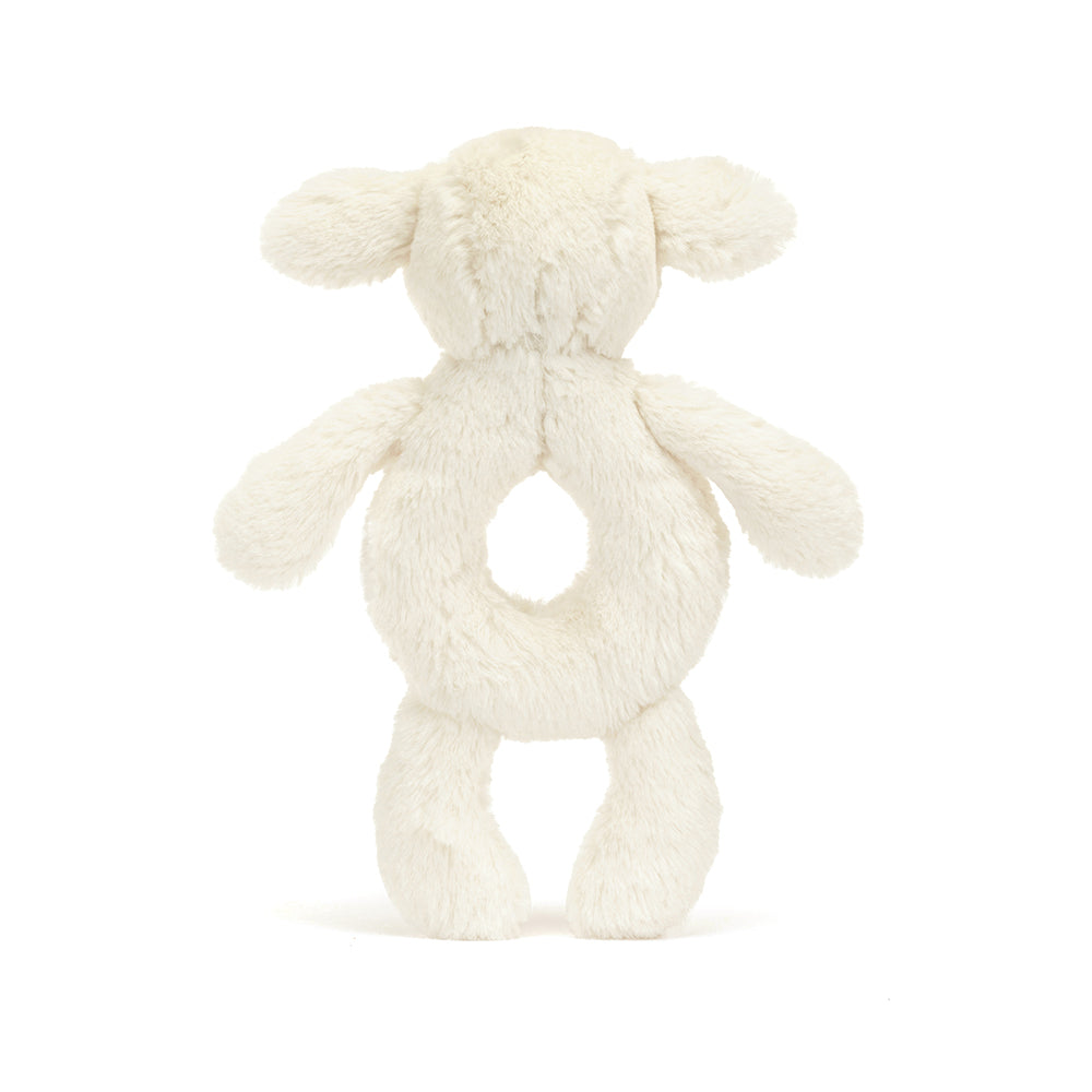 Jellycat Plush Toy Bashful Lamb Ring Rattle