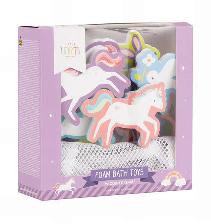 A Little Lovely Company Bath toy set 14 pieces | Unicorn Dreams