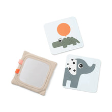 Done by Deer Baby Card Holder With Contrast Cards | Deer Friends Sand