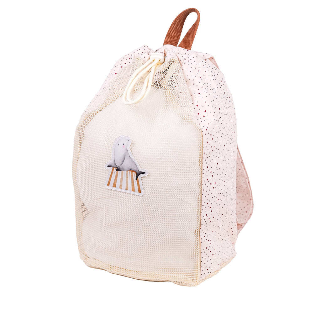 Mrs. Ertha Beach Net Beach Bag | Unique Dots