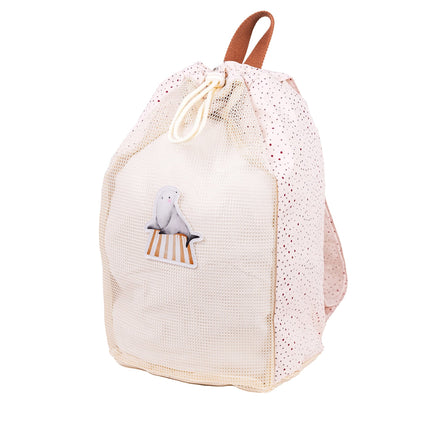 Mrs. Ertha Beach Net Beach Bag | Unique Dots