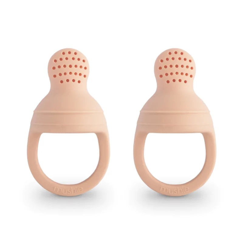 Mushie 2-Pack Silicone Fresh Food Feeder | Blush