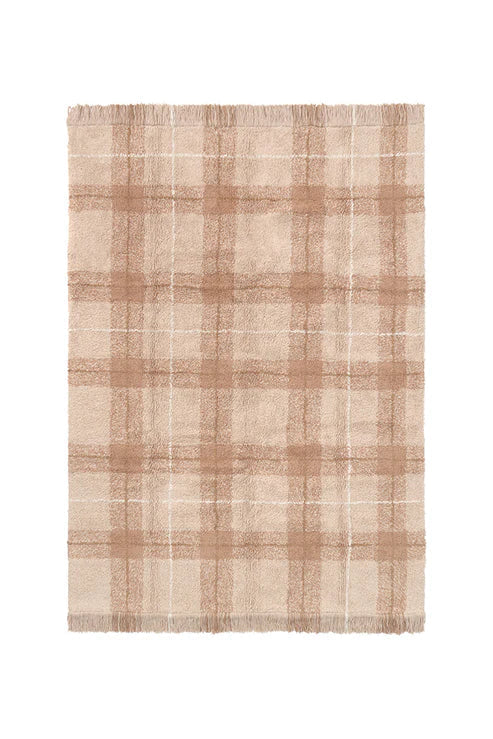 Lorena Canals Machine Washable Carpet 90x120 cm | Tartan Rose