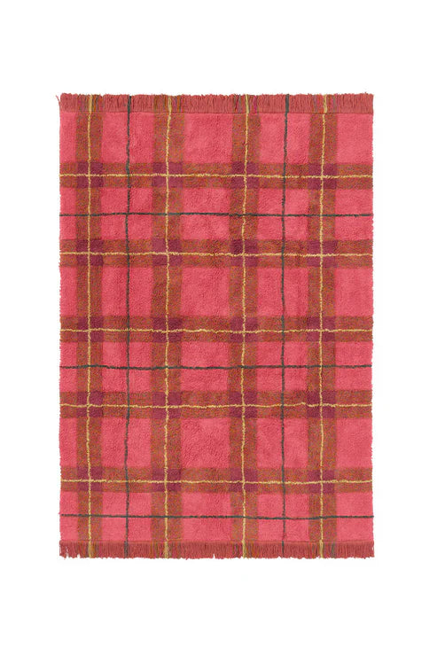 Lorena Canals Machine Washable Carpet 140x190 cm | Vintage Red