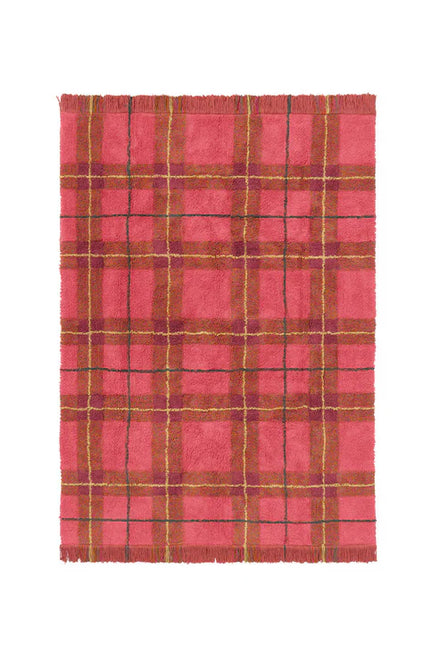 Lorena Canals Machine Washable Carpet 90x120 cm | Vintage Red