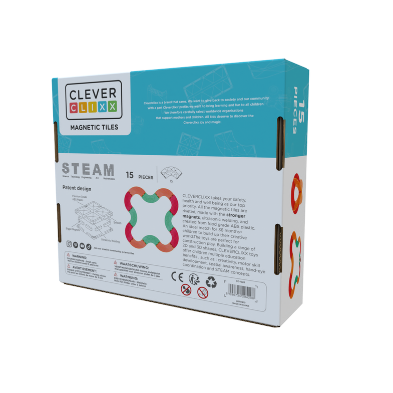 CleverClixx Race Track Add-On Curves Intense | 15 pieces